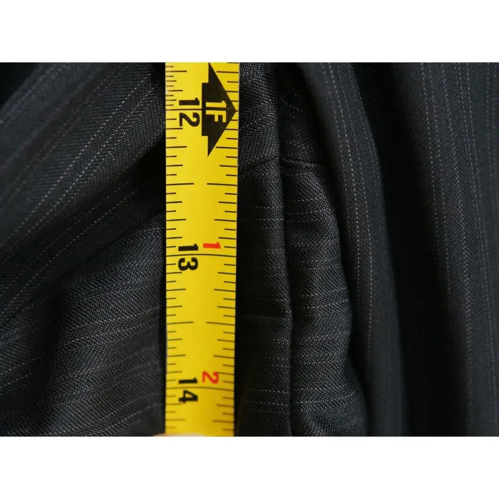 NWT Van Heusen Dress Pants Men 38x29 Gray Pinstripe Flat Front Wrinkle Resistant